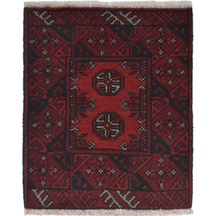 Afghan Nomadic Wool Craft Rug 2x1.6 ft