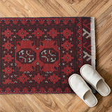 Soft Mini Ethnic Wool Rug 2x1.5 ft