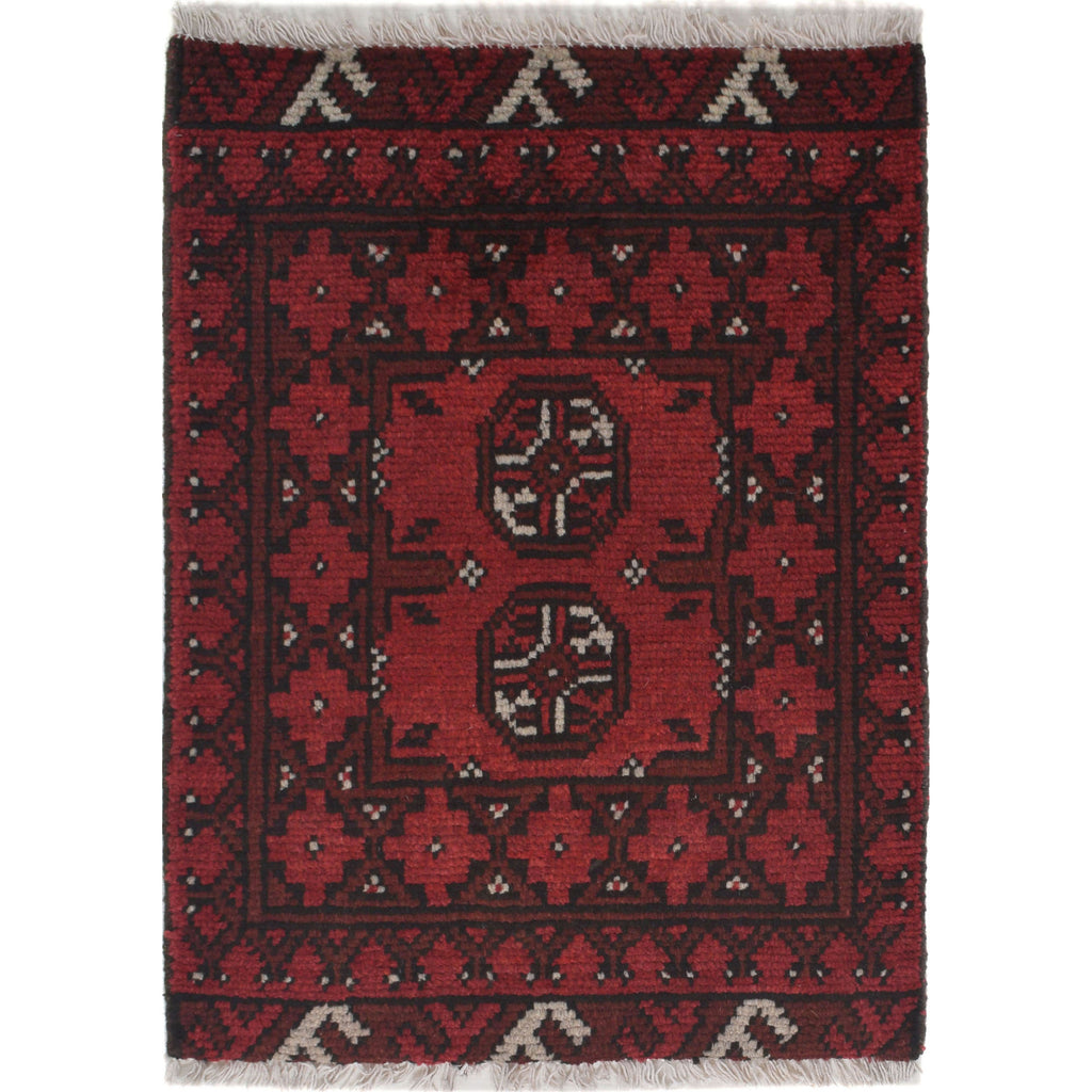 Wool Tribal Entryway Mini Rug 2.1x1.6 ft