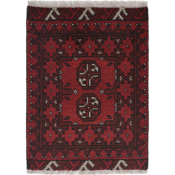 Wool Tribal Entryway Mini Rug 2.1x1.6 ft