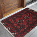 Wool Tribal Entryway Mini Rug 2.1x1.6 ft