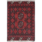 Handmade Wool Afghan Floor Mat 2.1x1.5 ft