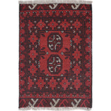Handmade Wool Afghan Floor Mat 2.1x1.5 ft
