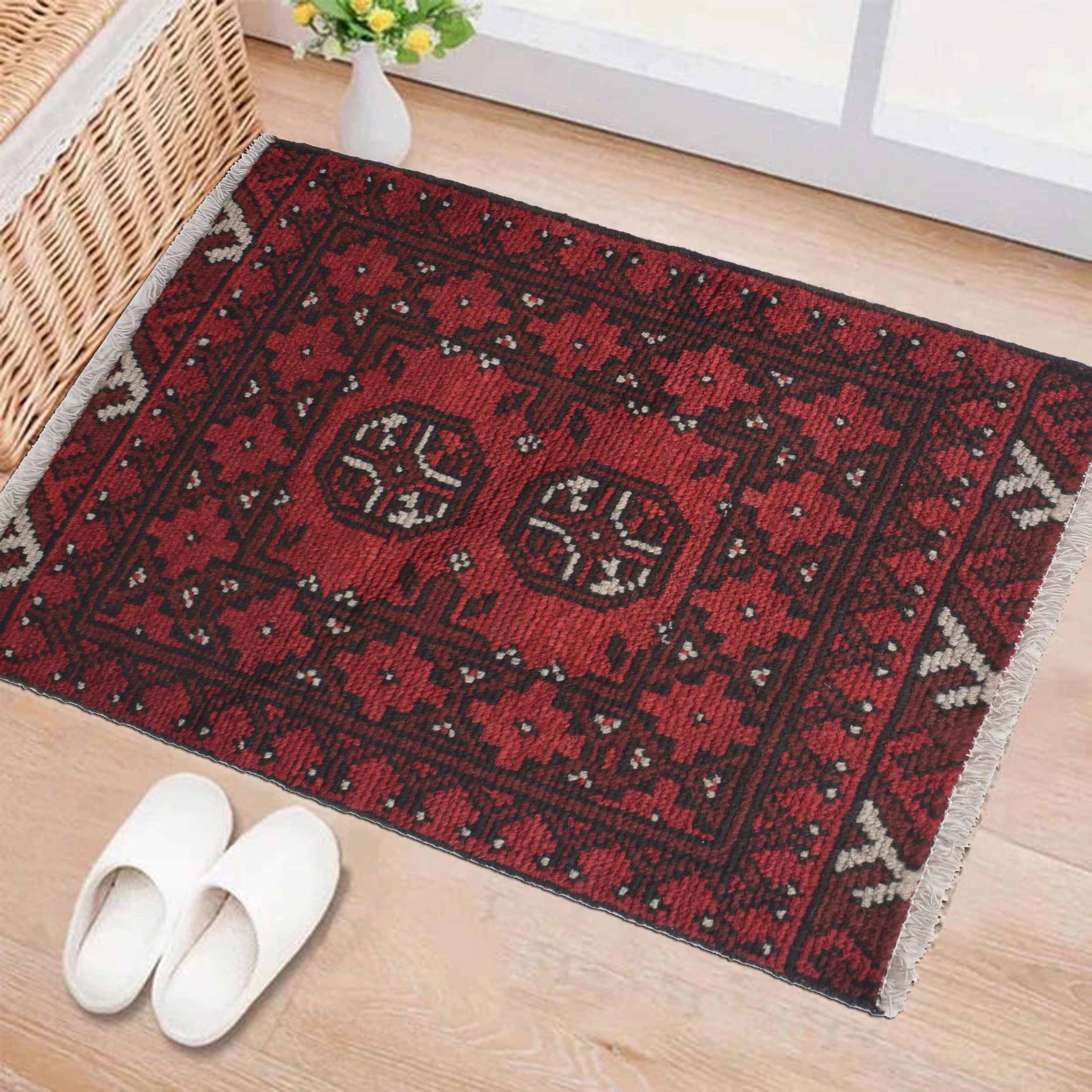 Soft Afghan Mini Entry Mat 2.1x1.5 ft