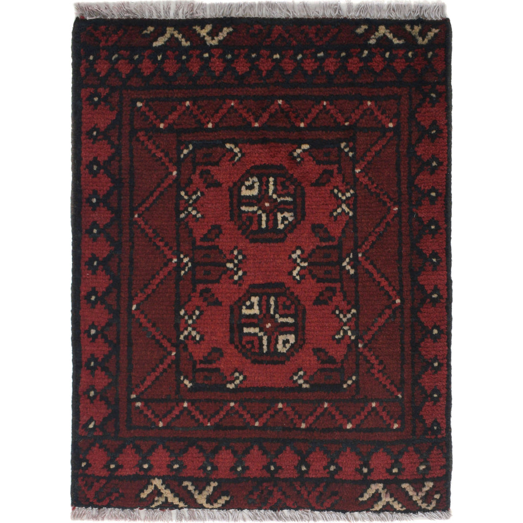 Afghan Wool Soft Floor Rug 2.2x1.7 ft