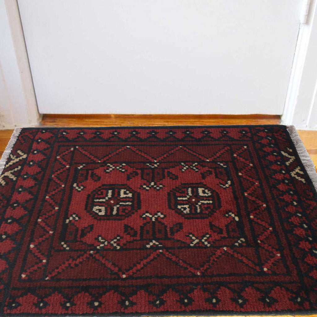 Afghan Wool Soft Floor Rug 2.2x1.7 ft