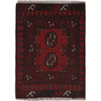 Cozy Afghan Tribal Entry Rug 2.1x1.5 ft