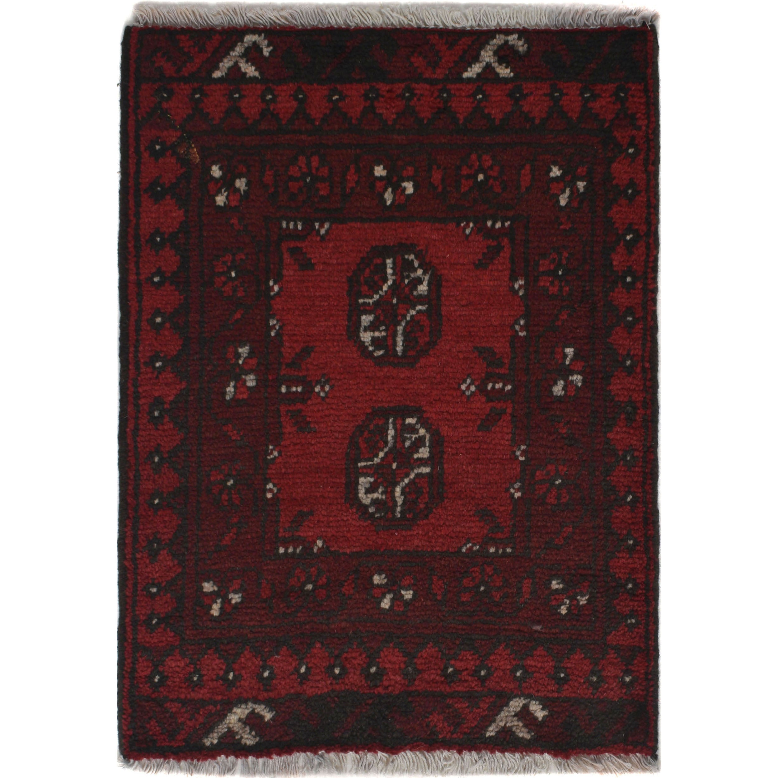 Cozy Afghan Tribal Entry Rug 2.1x1.5 ft