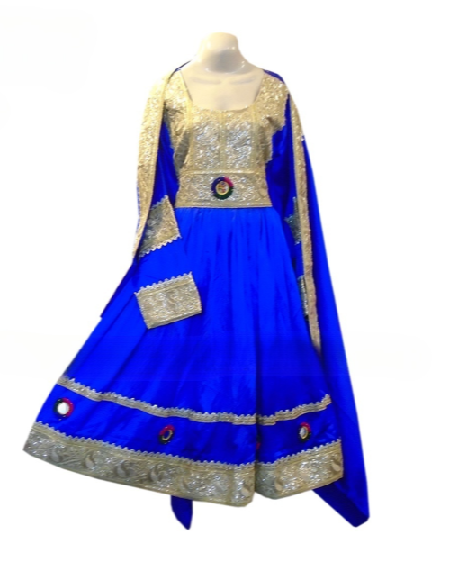 New afghan clothes in blue color