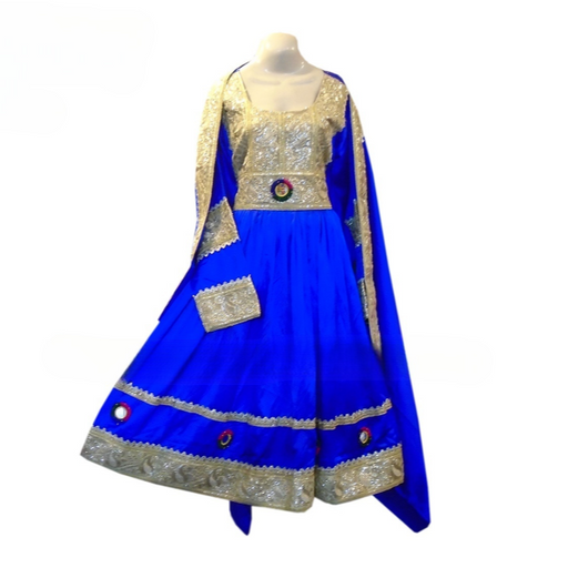 New afghan clothes in blue color
