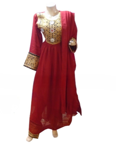 New afghan traditional red dress